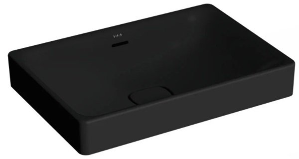 Vitra 7535B083-0673 Metropole Dikdörtgen Çanak lavabo, 60cm Mat Siyah.